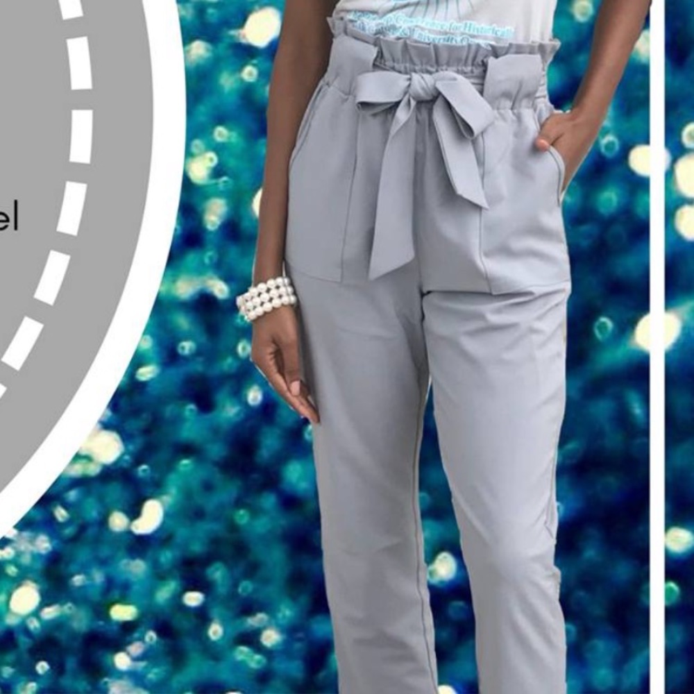 Business belted pants